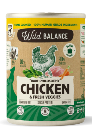 Lata-de-Pollo-para-perros-400g-Filosofia-BARF-Wild-Balance