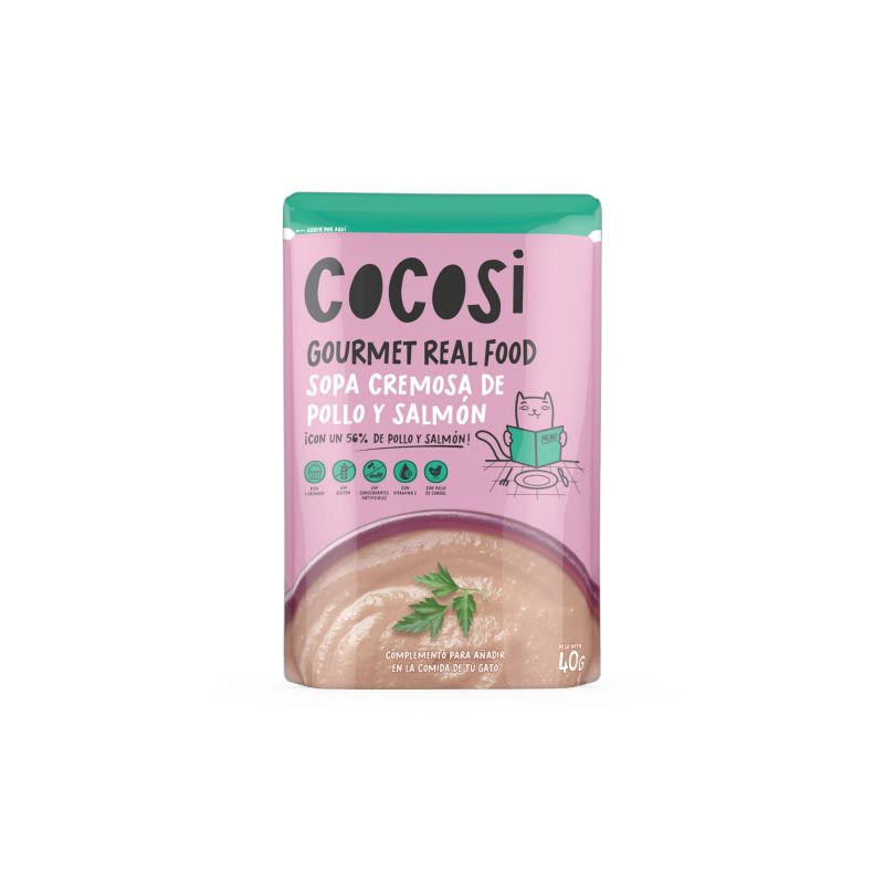 Cocosi Cat Sopa Cremosa Pollo Salmón 40 gr
